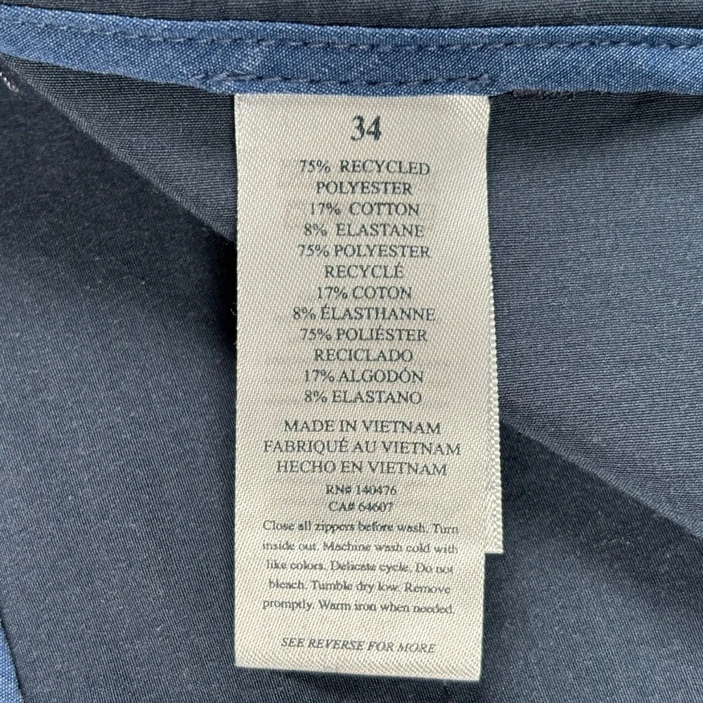Faherty Shorts Mens 34 Blue All Day Chino Stretch 8